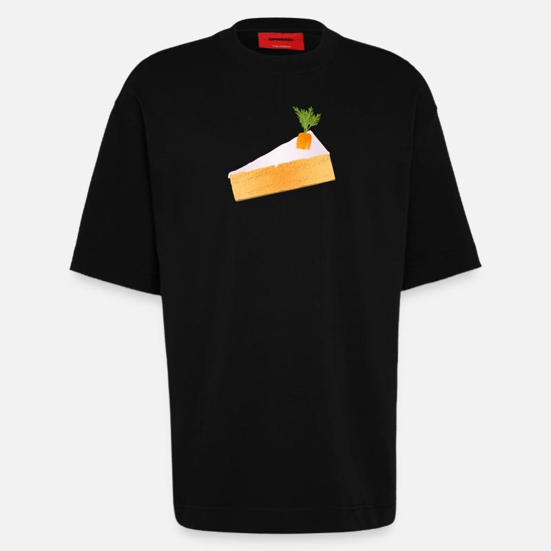 Saftiger Karottenkuchen mit witziger Deko - Heavyweight T-Shirt - made by SPREAD  - SOLID BLACK