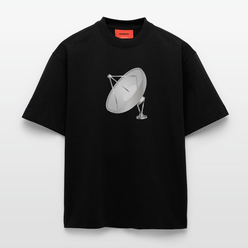 Antenne paraboise à l’aspect moderne et net T-shirt bio épais oversize fabriqué en UE