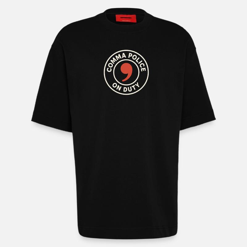 Grammatik Oxford Comma Language Rules - Heavyweight T-Shirt - made by SPREAD - SOLID BLACK