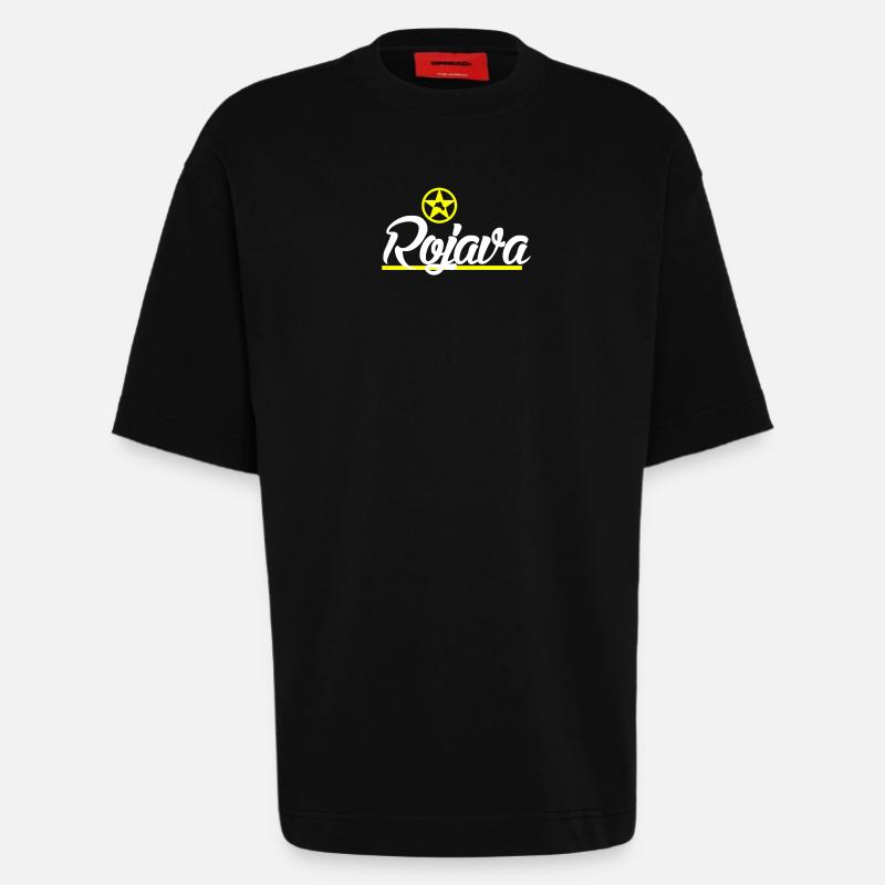 Rojava kurd - Heavyweight T-Shirt - made by SPREAD  - SOLID BLACK