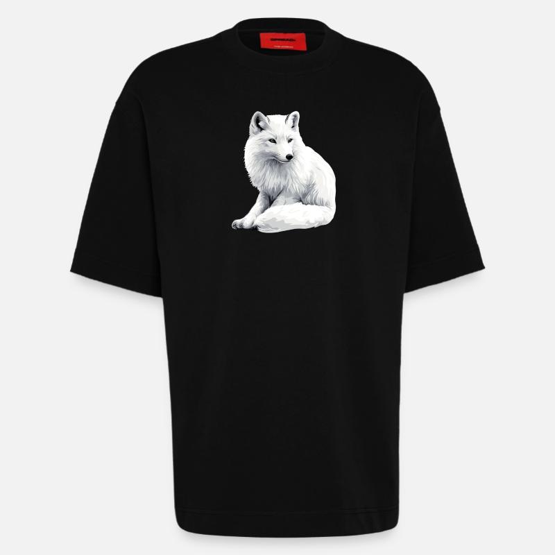 Schneefuchs - Heavyweight T-Shirt - made by SPREAD  - SOLID BLACK