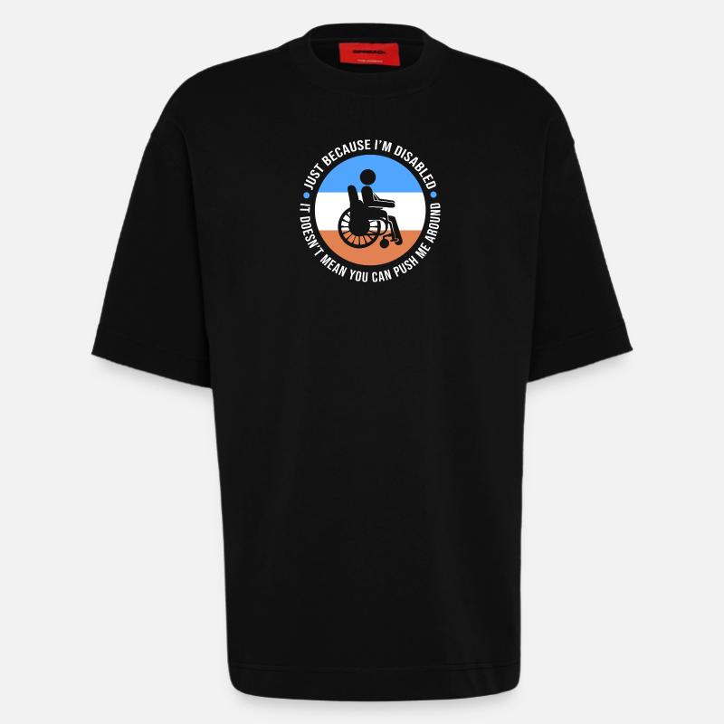 Rollstuhl - Heavyweight T-Shirt - made by SPREAD  - SOLID BLACK