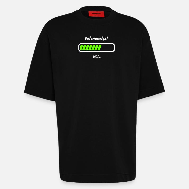 Datenanalyst Loading Data Analyst Statistik - Heavyweight T-Shirt - made by SPREAD  - SOLID BLACK