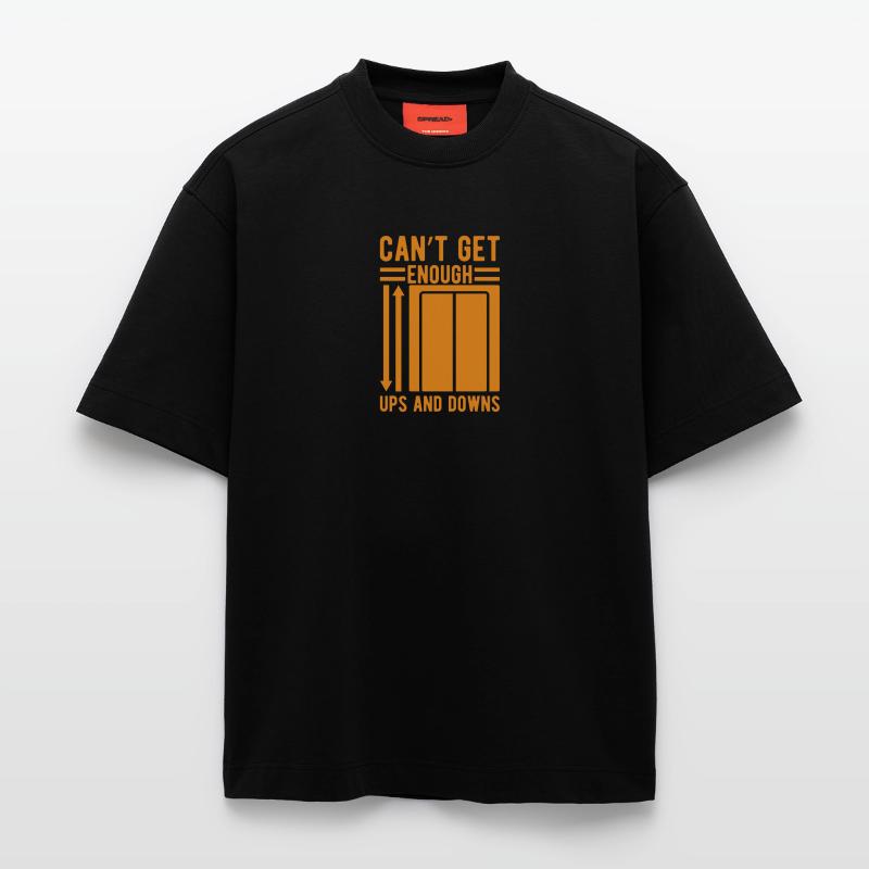 Elevator Mechanic - Can ́t Get Enough Ups & Downs Heavyweight T-Shirt - made by SPREAD 