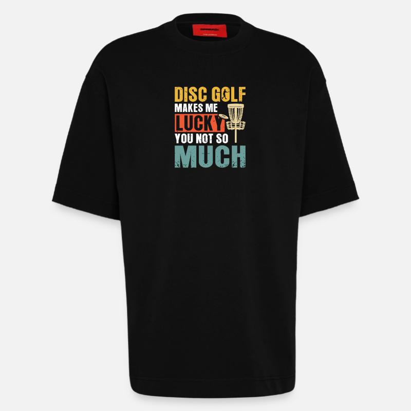 Disc Golf Geschenke Discgolf - Heavyweight T-Shirt - made by SPREAD  - SOLID BLACK