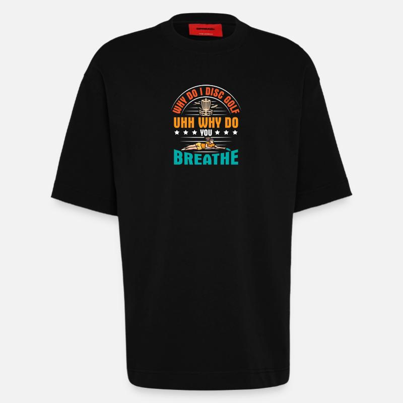 Disc Golf Geschenke Discgolf - Heavyweight T-Shirt - made by SPREAD - SOLID BLACK