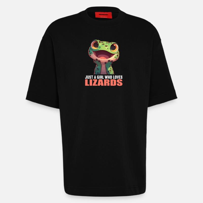 Eidechsen Eidechse - Heavyweight T-Shirt - made by SPREAD  - SOLID BLACK
