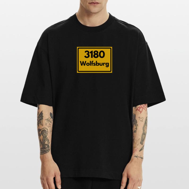 OLD POSTCODE POSTCODE RETRO 3180 WOLFSBURG Heavyweight T-Shirt - made by SPREAD 