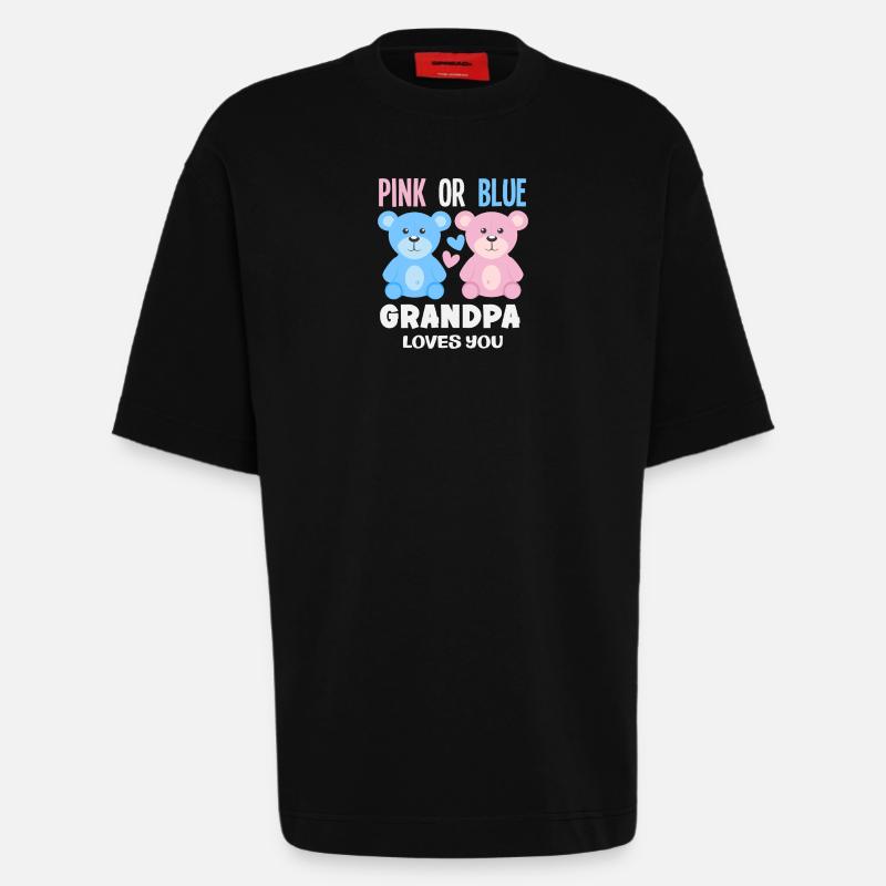 Pink Oder Blau Opa Liebt Dich - Heavyweight T-Shirt - made by SPREAD  - SOLID BLACK
