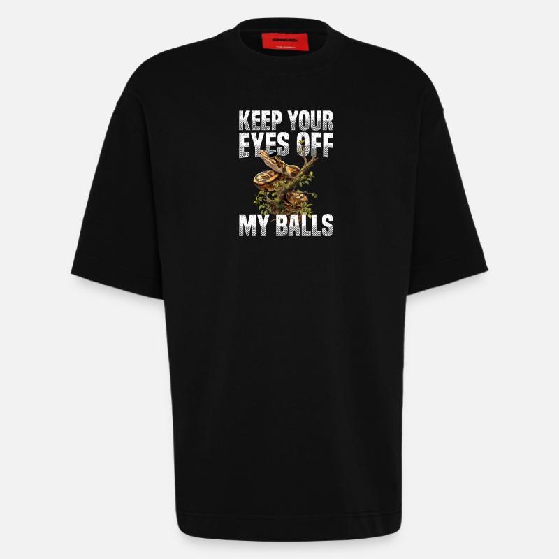 Königspython Schlangen Liebhaber Terrarium Python - Heavyweight T-Shirt - made by SPREAD - SOLID BLACK