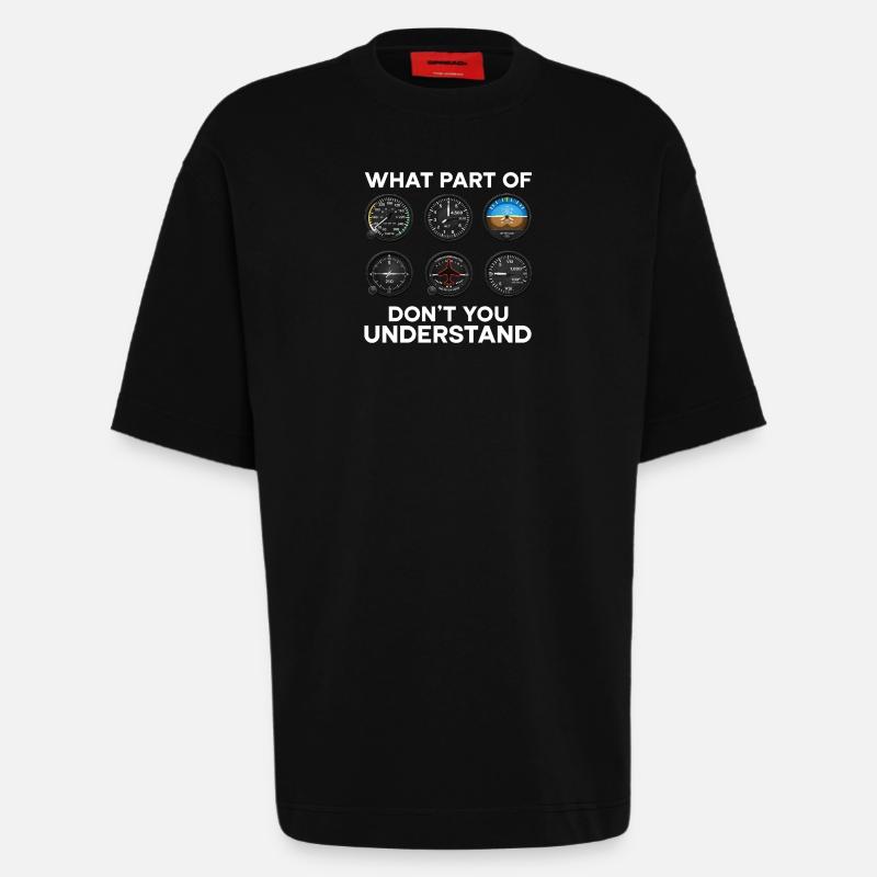 Flugzeug Flug Pilot Flugzeug Fluggesellschaft - Heavyweight T-Shirt - made by SPREAD  - SOLID BLACK