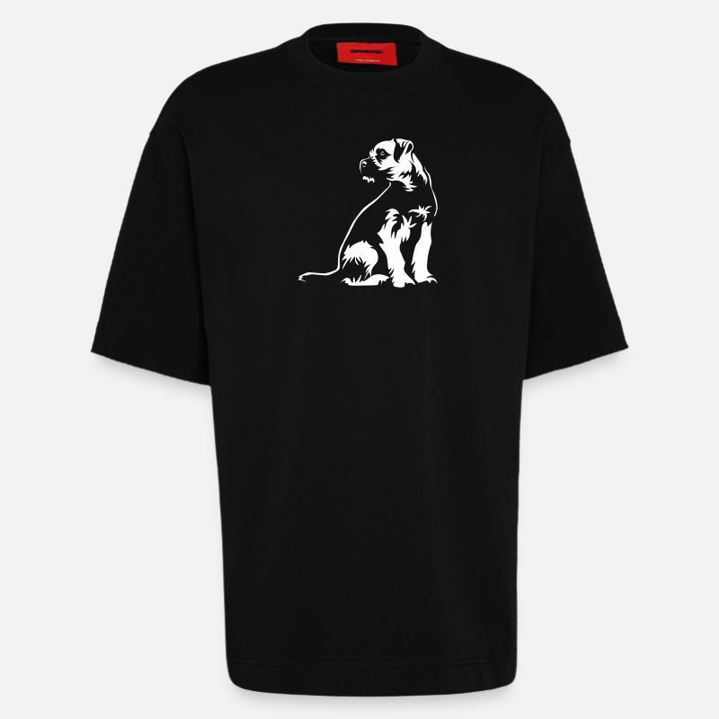 Border Terrier "Black Edition" - Heavyweight T-Shirt - made by SPREAD  - SOLID BLACK