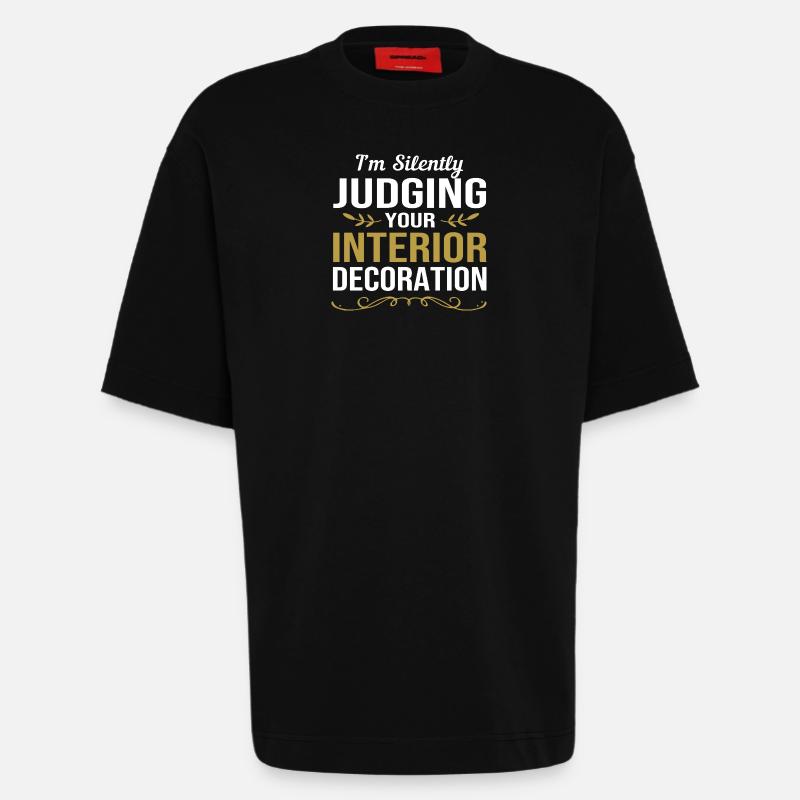 Designer d’intérieur Architecte - T-shirt bio épais oversize fabriqué en UE - SOLID BLACK