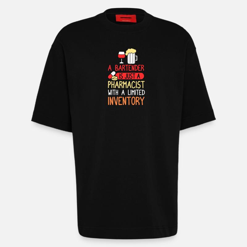 bartender waiter bartender bartender - Heavyweight T-Shirt - made by SPREAD  - SOLID BLACK