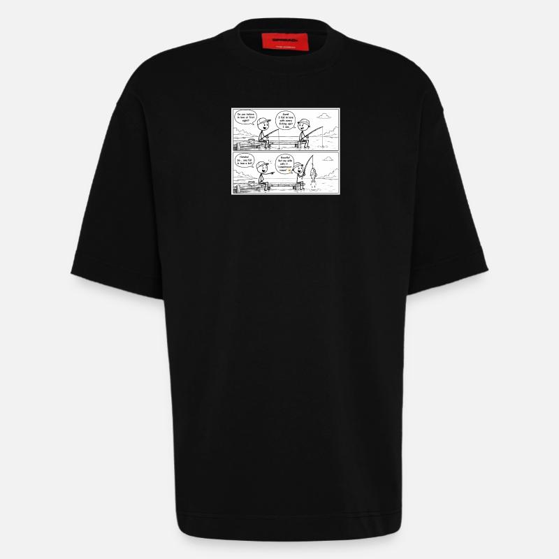 Hooked on Commitment - Heavyweight T-Shirt - made by SPREAD  - SOLID BLACK