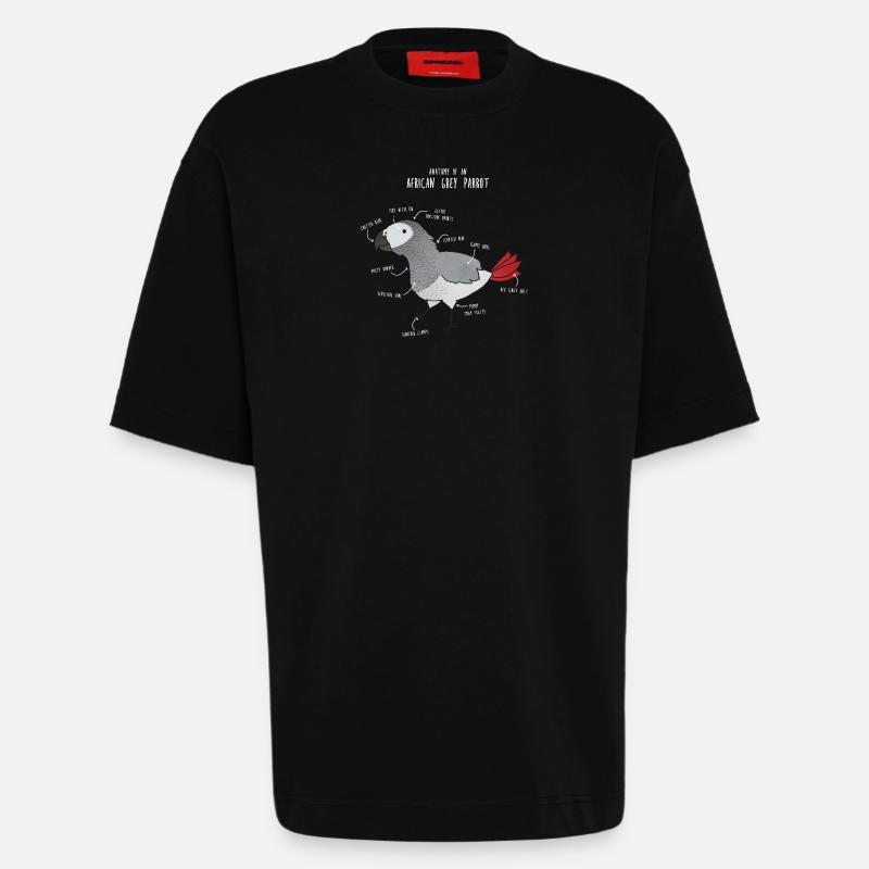 Anatomie du python royal - T-shirt bio épais oversize fabriqué en UE - SOLID BLACK
