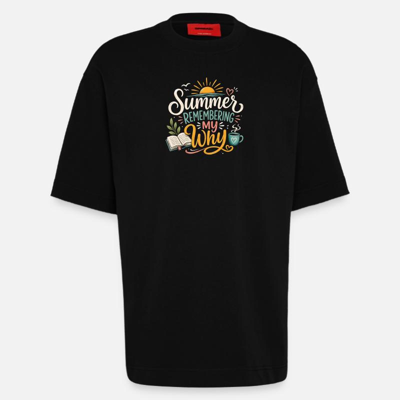 Summer Remembering My Why - Heavyweight T-Shirt - made by SPREAD  - SOLID BLACK