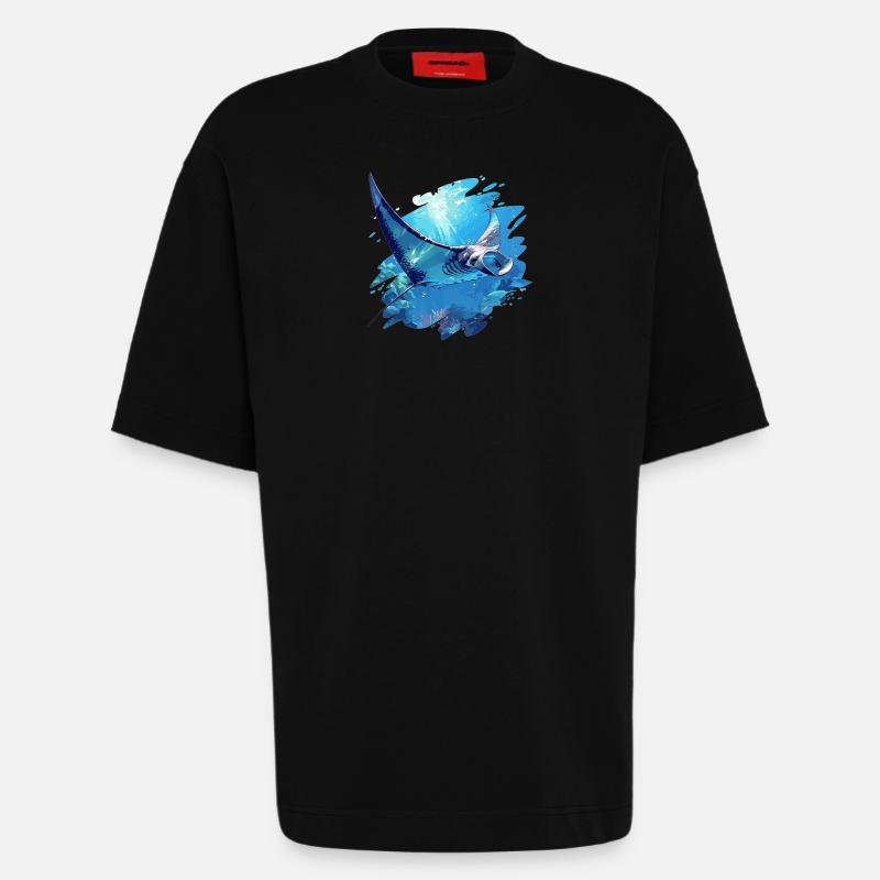 Rays Manta Rays - Heavyweight T-Shirt - made by SPREAD  - SOLID BLACK