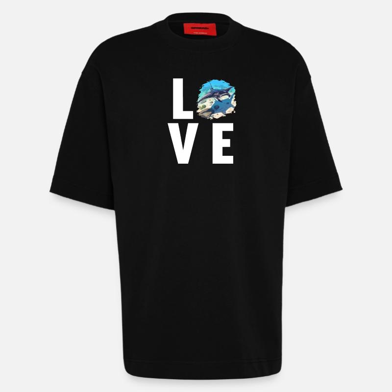 Rochen Mantarochen - Heavyweight T-Shirt - made by SPREAD - SOLID BLACK