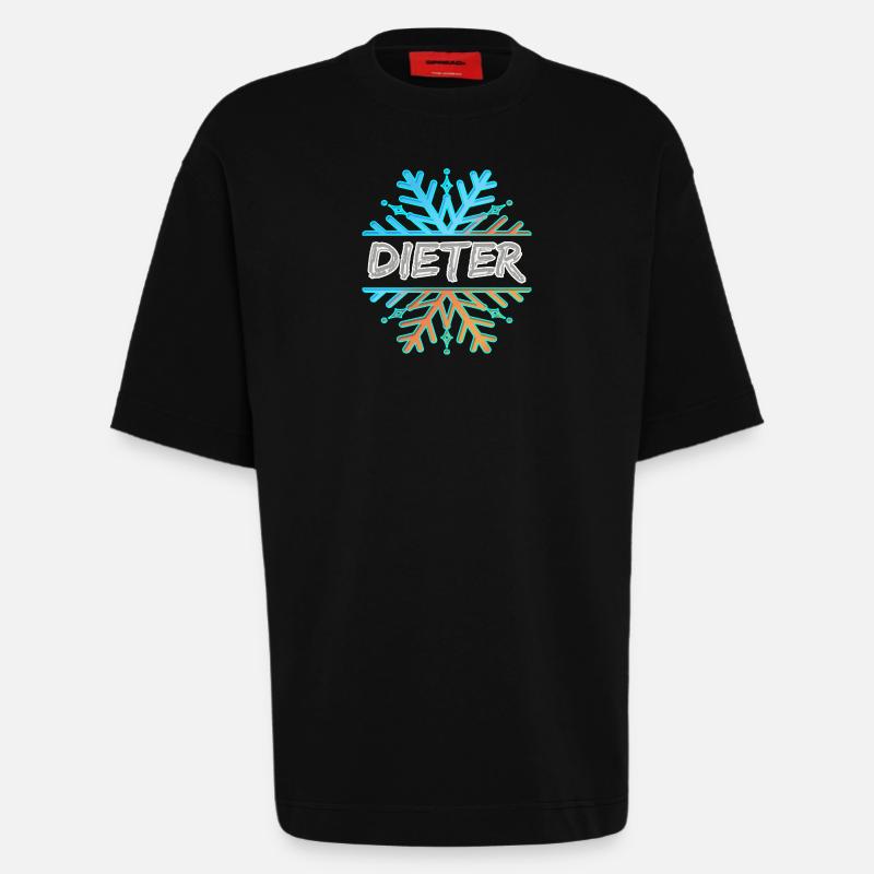 First name Dieter - Heavyweight T-Shirt - made by SPREAD - SOLID BLACK