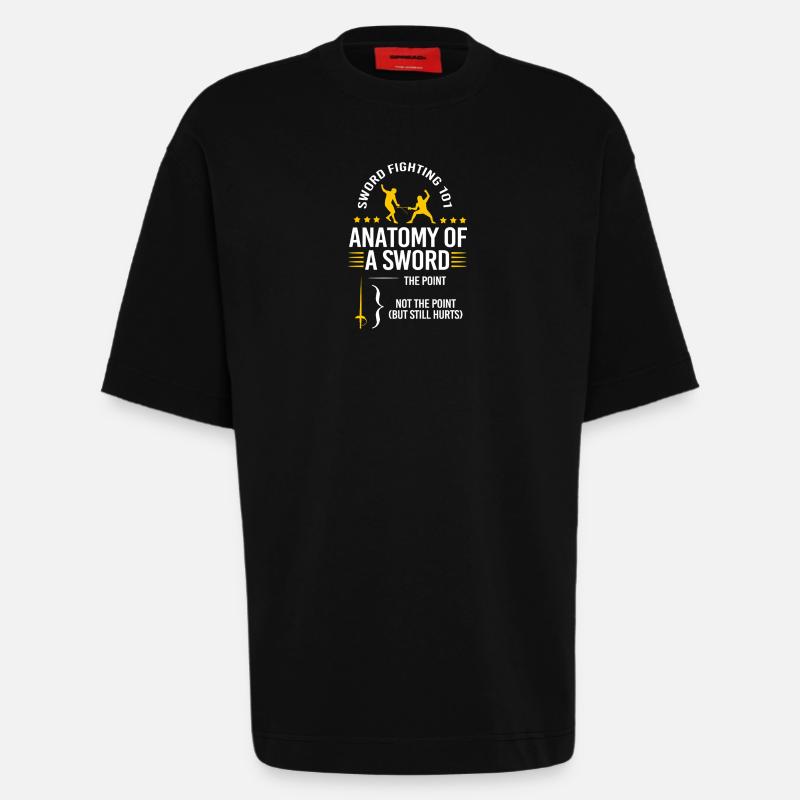 Fechten - Heavyweight T-Shirt - made by SPREAD  - SOLID BLACK