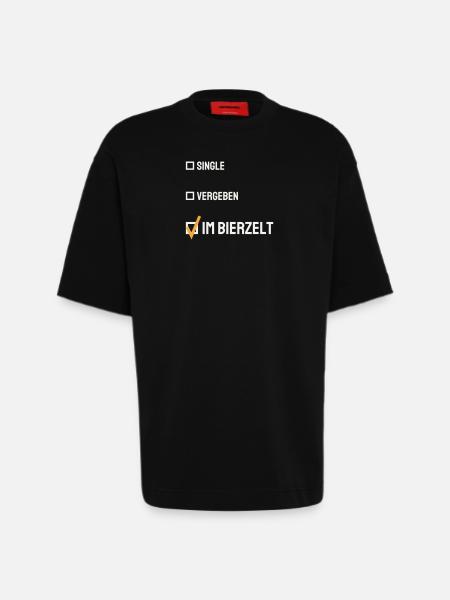 Single Vergeben im Bierzelt – Lustiger Spruch - Heavyweight T-Shirt - made by SPREAD  - SOLID BLACK