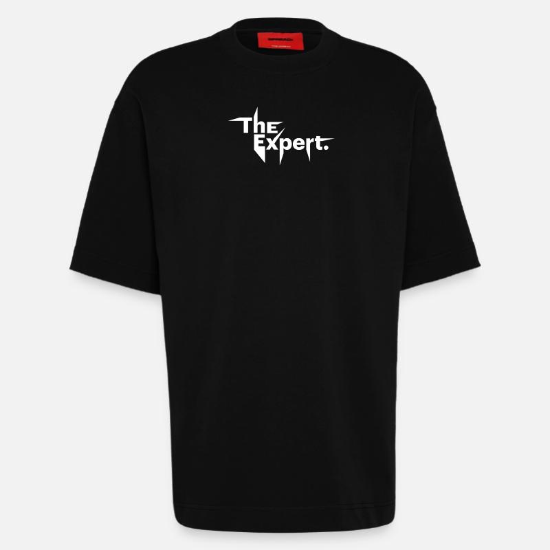 The Expert , Statement, Know-It-All - Heavyweight T-Shirt - made by SPREAD - SOLID BLACK