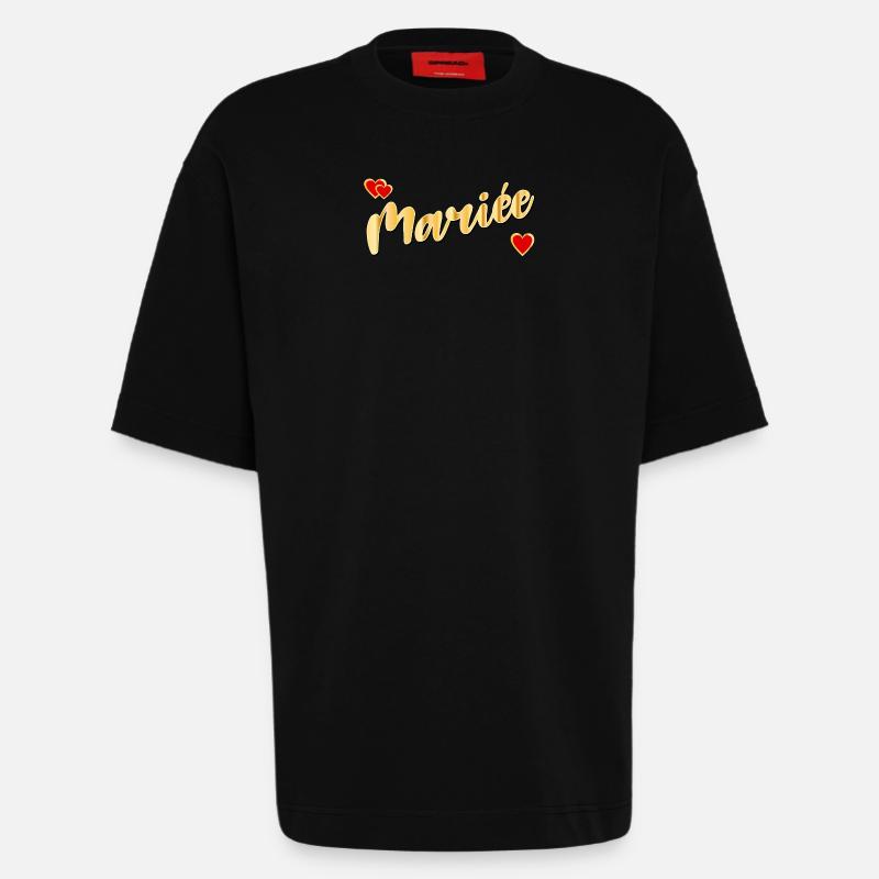 MARRIED bachelorette PARTY - Heavyweight T-Shirt - made by SPREAD  - SOLID BLACK