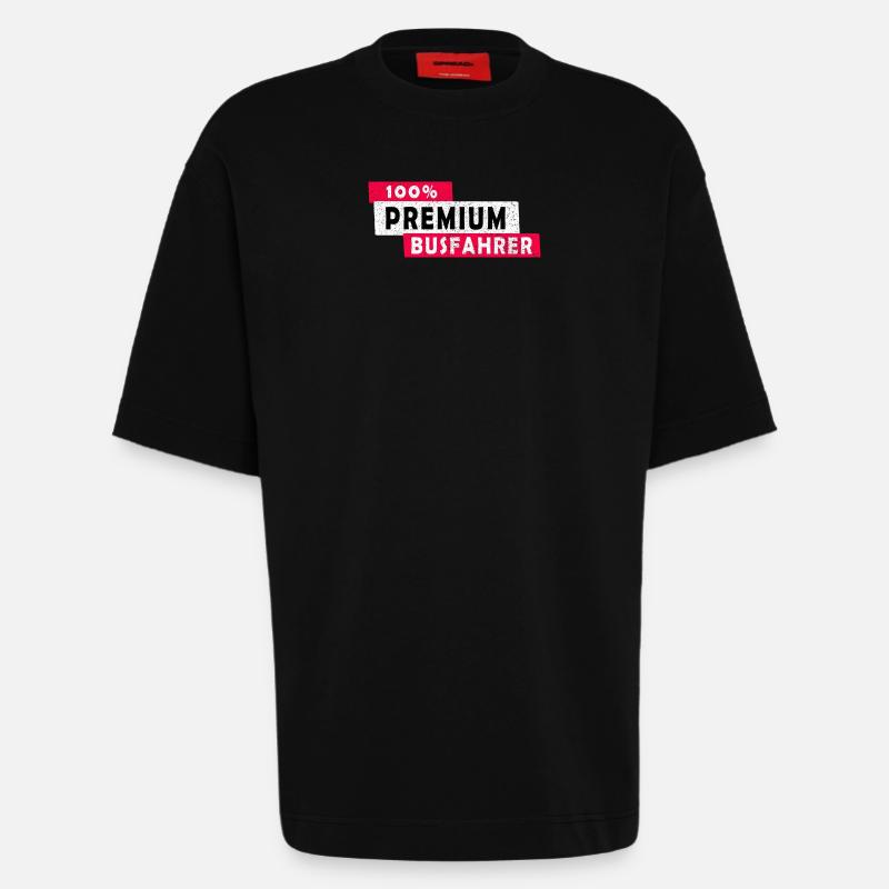 100% Premium Busfahrer Design / Geschenkidee - Heavyweight T-Shirt - made by SPREAD  - SOLID BLACK
