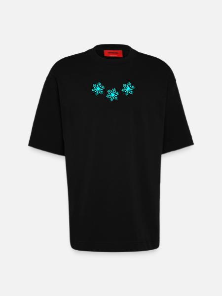 Snow - Heavyweight T-Shirt - made by SPREAD - SOLID BLACK