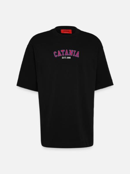 Catania Est. 1966 - Heavyweight T-Shirt - made by SPREAD - SOLID BLACK