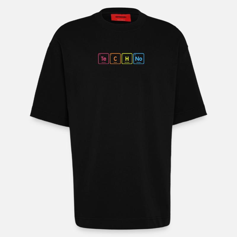 Techno-Elemente - Heavyweight T-Shirt - made by SPREAD  - SOLID BLACK