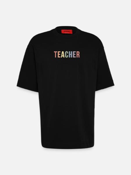 Soft-Pride-Lehrer-Typografiedesign im 90er-Jahre-Look - Heavyweight T-Shirt - made by SPREAD  - SOLID BLACK