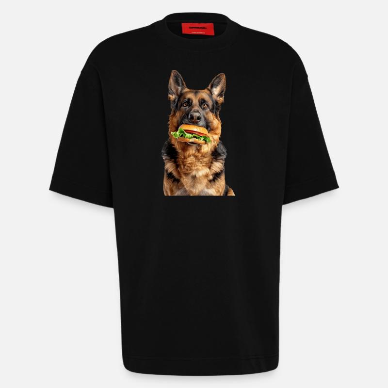 Deutscher Schäferhund - Heavyweight T-Shirt - made by SPREAD  - SOLID BLACK