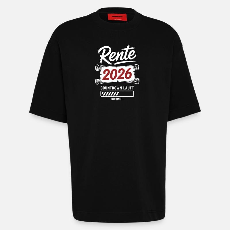 Rente2026 Countdown - Heavyweight T-Shirt - made by SPREAD - SOLID BLACK