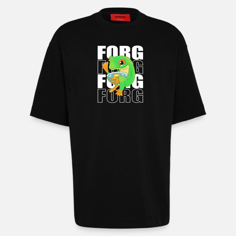 Frosch Laubfrosch - Heavyweight T-Shirt - made by SPREAD - SOLID BLACK
