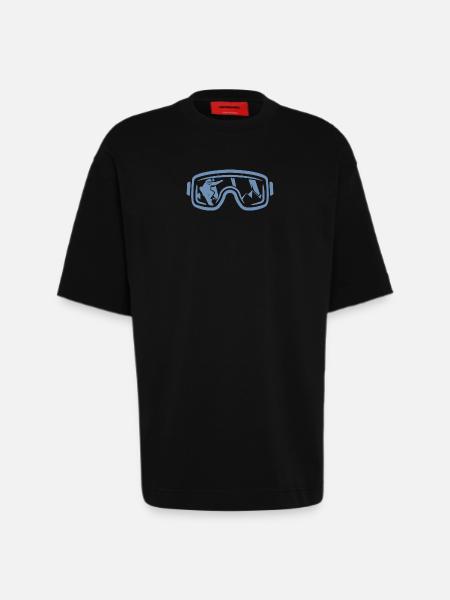 Winter magic on the snowboard: - Heavyweight T-Shirt - made by SPREAD - SOLID BLACK