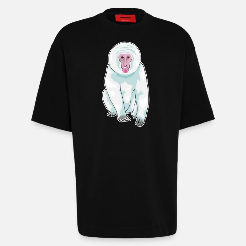 Monkey Chewing Gum - Heavyweight T-Shirt - made by SPREAD  - SOLID BLACK