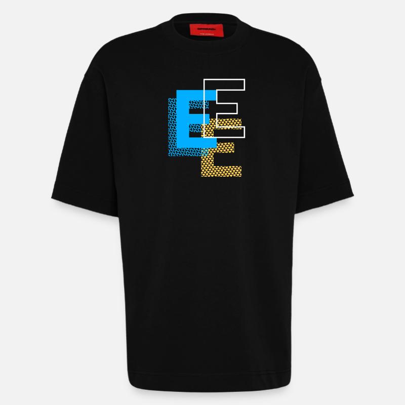 Conception E - T-shirt bio épais oversize fabriqué en UE - SOLID BLACK