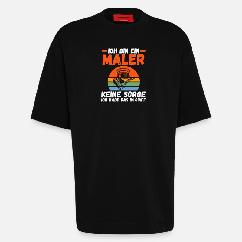 Master Painter Journeyman Painter - Heavyweight T-Shirt - made by SPREAD  - SOLID BLACK