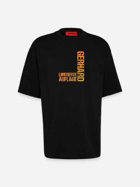 Gerhard - T-shirt bio épais oversize fabriqué en UE - SOLID BLACK
