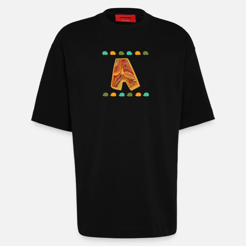 Hérisson E 22 A - T-shirt bio épais oversize fabriqué en UE - SOLID BLACK
