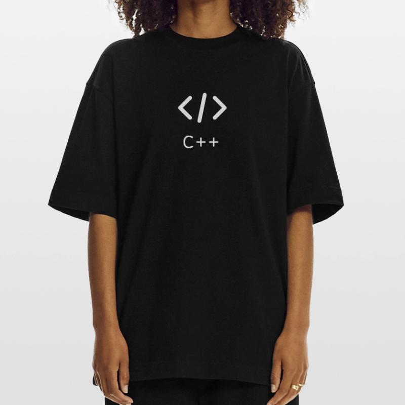Programmer C++ Langage de programmation T-shirt bio épais oversize fabriqué en UE