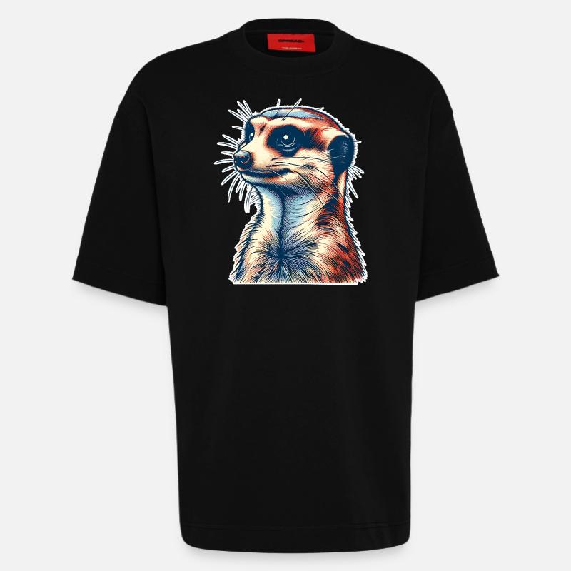 Erdmännchen - Heavyweight T-Shirt - made by SPREAD  - SOLID BLACK