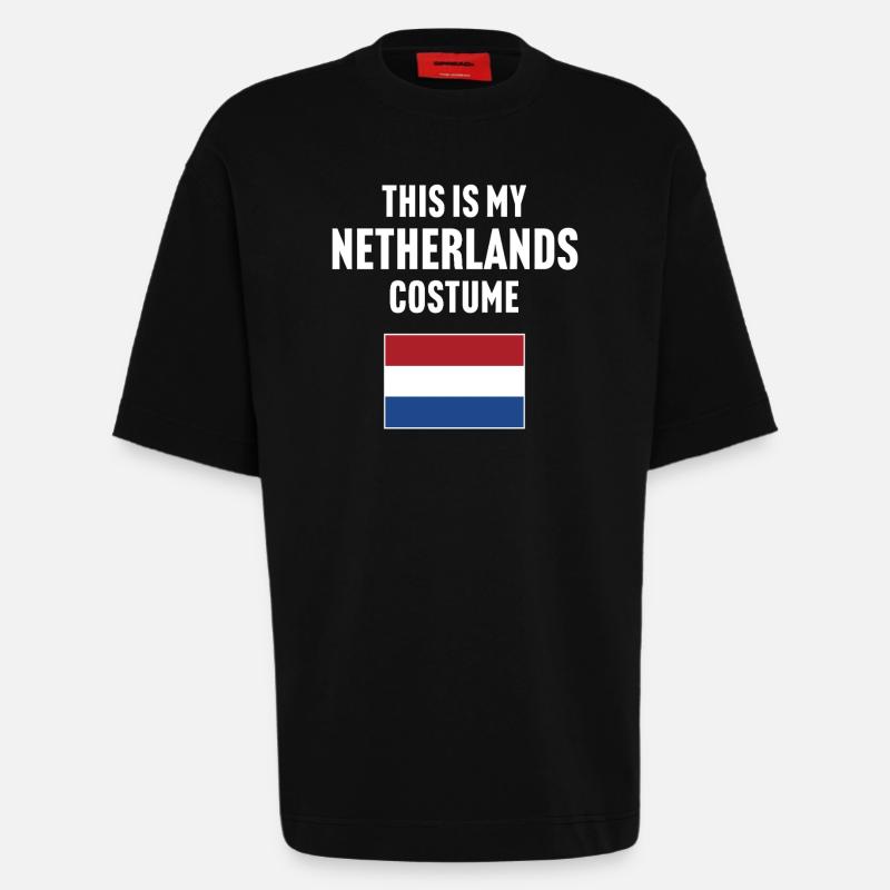 Ce costume de mes Pays-Bas - T-shirt bio épais oversize fabriqué en UE - SOLID BLACK