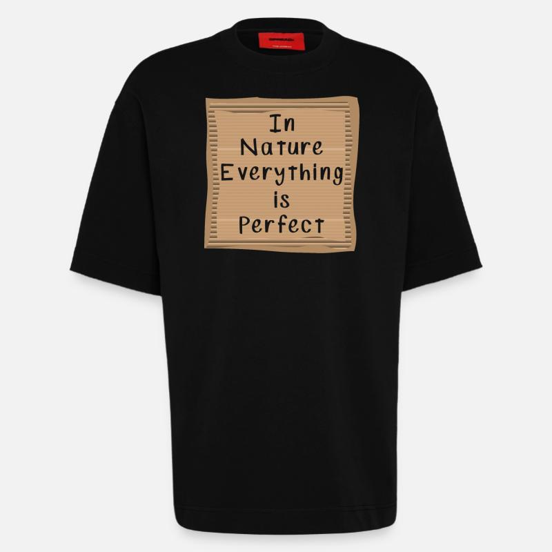 In nature, everything is perfect - Heavyweight T-Shirt - made by SPREAD  - SOLID BLACK