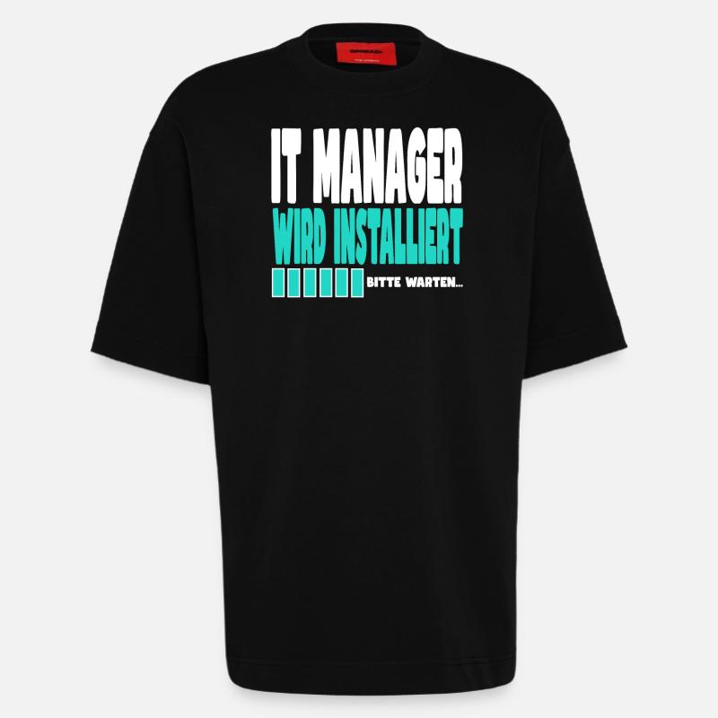 It Manager wird installiert - Heavyweight T-Shirt - made by SPREAD  - SOLID BLACK