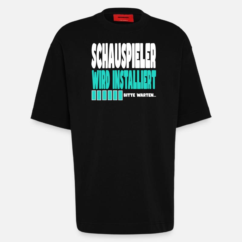Schauspieler wird installiert - Heavyweight T-Shirt - made by SPREAD  - SOLID BLACK