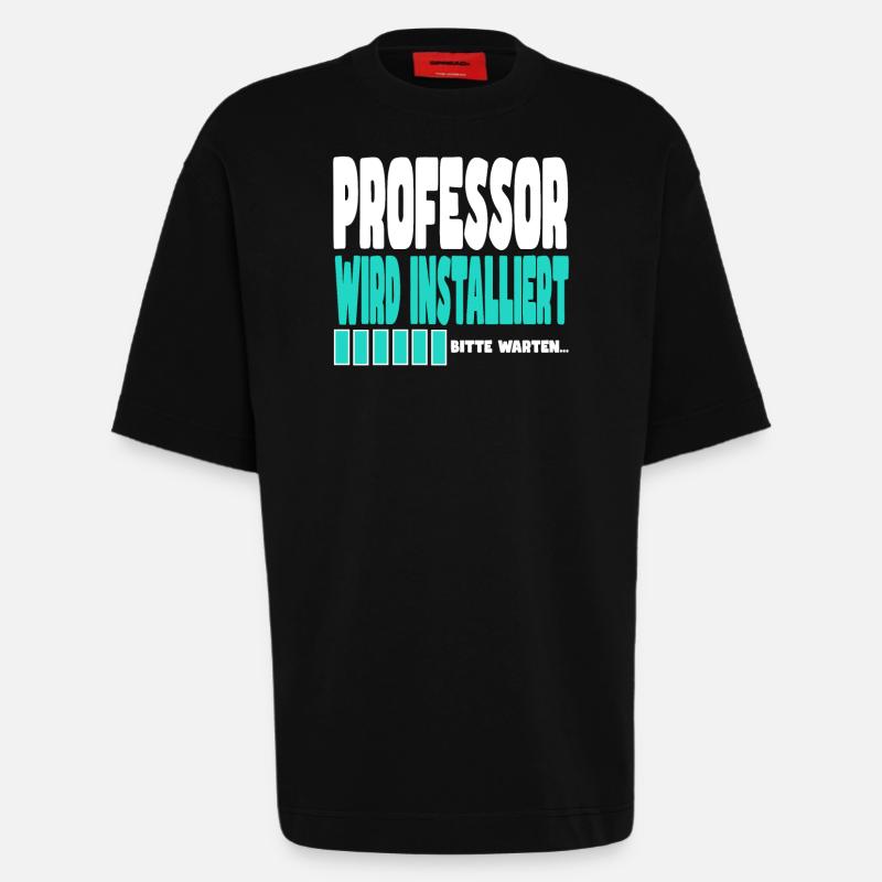 Professor wird installiert - Heavyweight T-Shirt - made by SPREAD - SOLID BLACK
