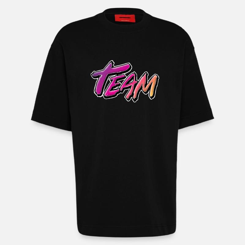 Team - Heavyweight T-Shirt - made by SPREAD - SOLID BLACK